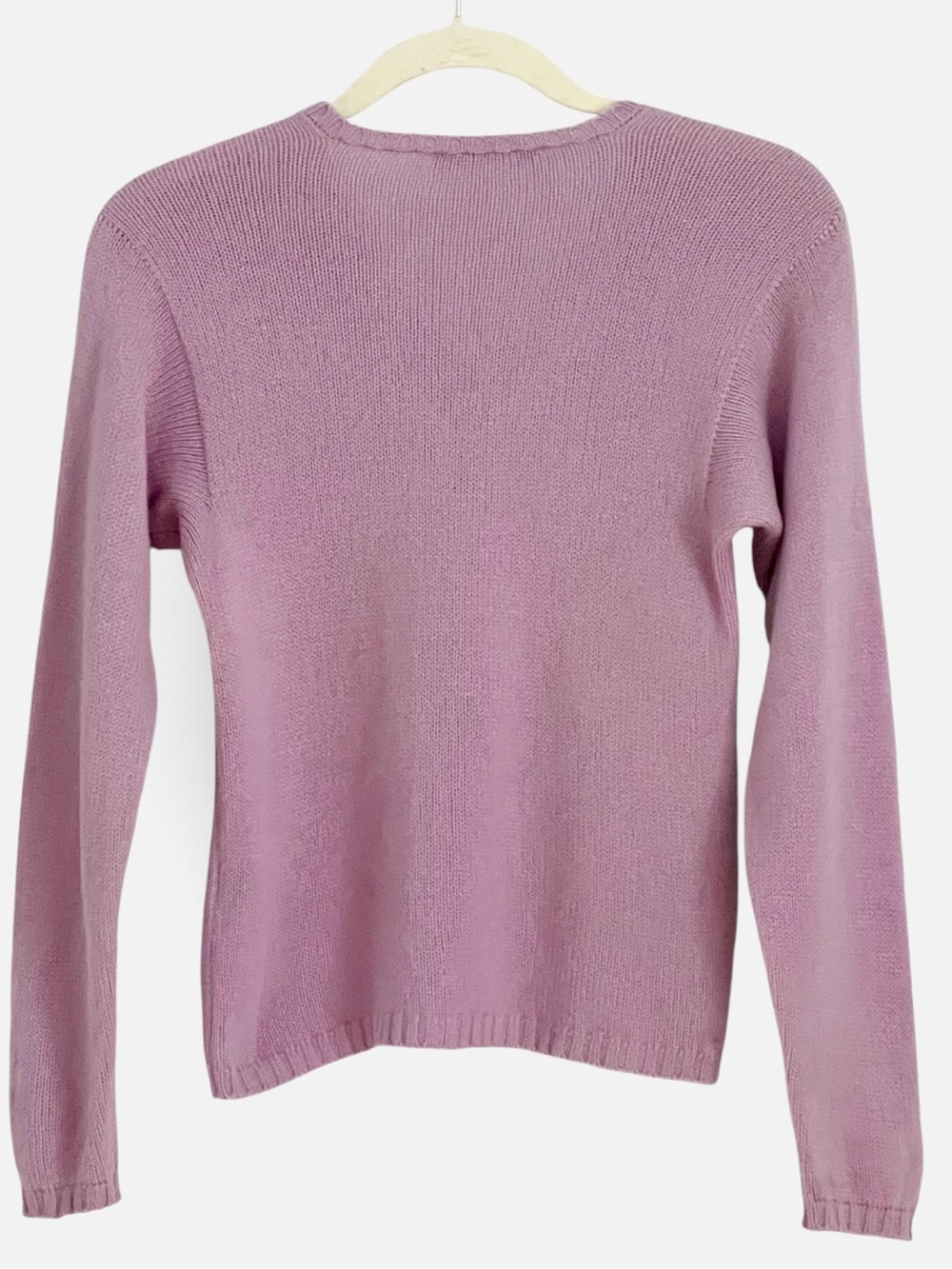 Loro Piana 100% Cashmere Purple V-Neck Sweater Size 38/ US 0-2 - Picture 2 of 8